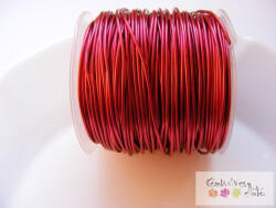  Ékszer drót 1mm - bor vörös szín 24m