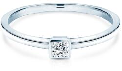 SAVICKI Inel de logodnă Pure: aur alb, diamant - savicki - 4 159,00 RON
