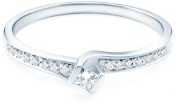 SAVICKI Inel de logodnă SAVICKI: aur alb, diamant - savicki - 4 250,00 RON
