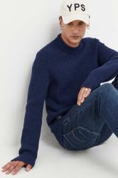 G-Star RAW gyapjú pulóver meleg, férfi, sötétkék - sötétkék M