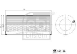 Febi Bilstein légszűrő FEBI BILSTEIN 186188 (186188) - centralcar