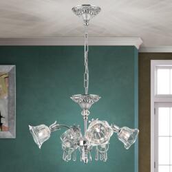 Orion Candelabru cristal design lux LA BOHEME D-60cm 4L antique silver (LU 2392/4 altsilber/479 Schliff OR)