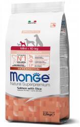 Monge Natural Superpremium Mini Puppy and Junior Monoprotein Salmon with Rice - пълноценна суха храна за подрастващи кученца от дребните породи със сьомга и ориз - 2, 5 кг, Италия - 1051