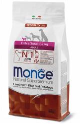 Monge Natural Superpremium Extra Small Adult Lamb, Rice & Potatoes - пълноценна суха храна за пораснали кучета от миниатюрни породи с агнешко, ориз и картофи - 800 гр, Италия - 1471