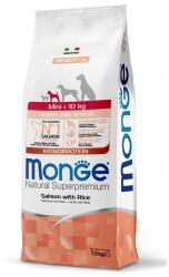 Monge Natural Superpremium Mini Puppy and Junior Monoprotein Salmon with Rice - пълноценна суха храна за подрастващи кученца от дребните породи със сьомга и ориз - 7, 5 кг, Италия - 1068