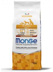 Monge Natural Superpremium All breeds Adult Monoprotein Turkey with Rice and Potatoes - пълноценна суха храна за кучета в зряла възраст от всички породи с пуешко, ориз и картофи - 12 кг, Италия - 1396