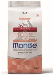Monge Natural Superpremium Mini Adult Monoprotein Salmon with Rice - пълноценна суха храна за пораснали кучета от дребните породи със сьомга и ориз - 2, 5 кг, Италия - 1570