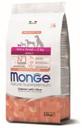 Monge Natural Superpremium Extra Small Adult Salmon with Rice - пълноценна суха храна за пораснали кучета от миниатюрни породи със сьомга и ориз - 2, 5 кг, Италия - 1464