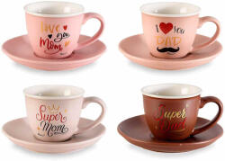 Decorer Set 8 cesti portelan multicolor 7x5.5 cm, 90 ml (A72.13.07)