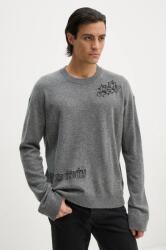 Zadig&Voltaire gyapjú pulóver könnyű, férfi, szürke, KMSW00704 - szürke M
