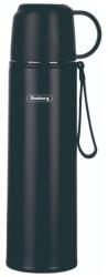 Rosberg Termos PREMIUM QUALITY din otel inoxidabil, 500ml, pereti dubli, mentine rece cald, Rosberg, negru mat (R52010F- BLACK)