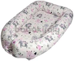Baba Király Babafészek Erdei állatok, rózsa - babyboxstore