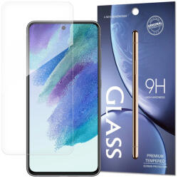 Samsung Galaxy S21 FE kijelzővédő edzett üvegfólia (2D nem teljes kijelzős sík üvegfólia), 9H, átlátszó