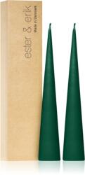 ester & erik cone candles marble green (no. 58) gyertya 2x25 cm
