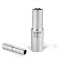 Fortum dugófej, hosszított, 1/4", 10mm, 61CrV5, mattkróm, 50mm hosszú (4701523) - primanet