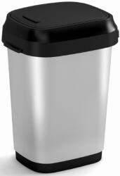 KIS DUAL SWING BIN STYLE S 10L Szemetes, 19 x 25 x 32 cm, ezüst 237446 (237446)