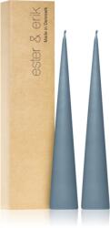 ester & erik cone candles dusty blue (no. 83) gyertya 2x25 cm