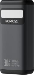 ROMOSS PMT30 30000mAh Fast Charge + PD3.0, 30W, fekete (PMT30-192-2133H)
