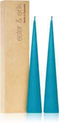 ester & erik cone candles turquoise (no. 56) gyertya 2x25 cm