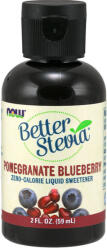 NOW BetterStevia Liquid - Folyékony Édesítőszer (59 ml, Gránátalma Kék Áfonya)