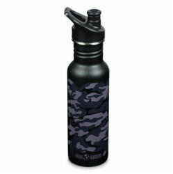 Klean Kanteen Classic Narrow Black Camo - Recipient din otel inoxidabil 532 ml cu capac sport - Klean Kanteen (6487)