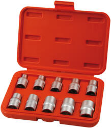 Extol bitdugófej klt. belső, 10db, TORX, 1/2"x38mm (E8-10-11-12-14-16-18-20-22-24), CrV/S2