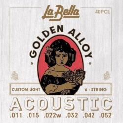 La Bella 40PCL Golden Alloy Corzi chitare acustice (LB-40PCL)