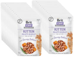 Brit Brit Care Cat Pouch Kitten Lazac mártás filé sárgarépával és rozmaringgal dúsítva 24x85g