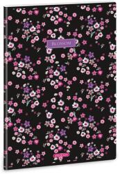 Ars Una Ars Una: Pearl Blossom fekete extra kapcsos kockás füzet A/4 (53123770)