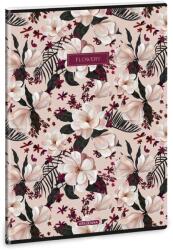 Ars Una Ars Una: Flowery Pink extra kapcsos vonalas füzet A/4 (53113757) - innotechshop