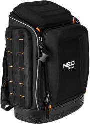NEO TOOLS Szerszámos hátizsák, fekete, 20l, erősített 600D poliészter, kívül 7 zseb, belül 19 zseb (84-329) - szerszamparadicsom