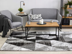  TRIGON fekete-fehér geometrikus szőnyeg Méret: 80x150 cm (DW85934/1A)