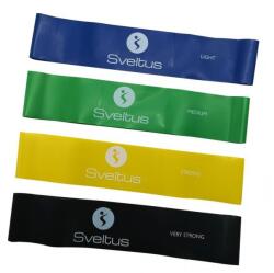 SVELTUS AEROBIC LATEX BANDS SET latex gumihurok fekete
