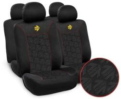 MOMO Set Huse Scaune Auto pentru BMW X3 - Momo Young, negru si cusatura rosie, 10 bucati