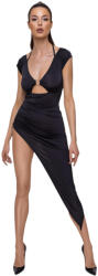 Cottelli Collection Party - aszimmetrikus, gyűrűs ruha (fekete) (27181541041) - szexshop