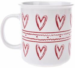 4home Christmas heart II karácsonyi kerámia bögre fehér, 710 m