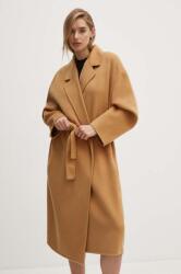 Calvin Klein gyapjúkabát barna, átmeneti, oversize, K20K207089 - barna 40