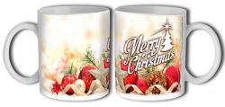 Karácsonyi Bögre 3 dl Karácsonyi dekoráció Merry Christmas felirattal (B236)