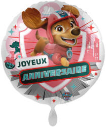 Amscan Mancs Őrjárat Liberty Joyeux Anniversaire fólia lufi 43 cm (DPA221837)