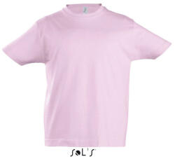SOL'S Gyerek IMPERIAL KIDS környakas rövid ujjú pamut póló, SOL'S SO11770, Medium Pink-4A (so11770mp-4a)