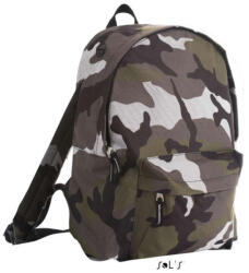 SOL'S Uniszex RIDER poliészter hátizsák cipzáras zsebbel, SOL'S SO70100, Camo-U (so70100cmo-u)