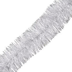  Karácsonyi girland, boa matt ezüst színű, 7cm széles és 2m hosszú