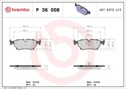 BREMBO Fékbetét készlet BREMBO P 36 008 for JAGUAR (P 36 008)