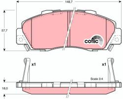 TRW fékbetétkészlet, tárcsafék TRW GDB3177 for HONDA, ACURA (GDB3177)