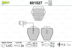 VALEO fékbetétkészlet, tárcsafék VALEO 601527 for AUDI (601527)