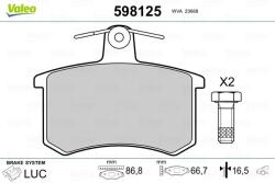 VALEO Fékbetét készlet VALEO 598125 for LANCIA, ALFA ROMEO, FIAT (598125)