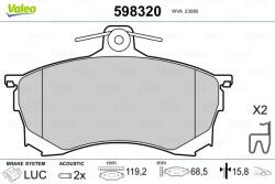 VALEO fékbetétkészlet, tárcsafék VALEO 598320 for MITSUBISHI (598320)