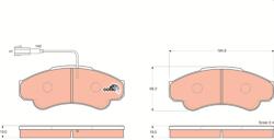 TRW Fékbetét készlet TRW GDB1518 for FIAT, CITROËN, PEUGEOT (GDB1518)