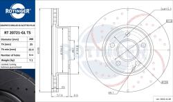 ROTINGER féktárcsa ROTINGER RT 20721-GL T5 for MERCEDES-BENZ (RT 20721-GL T5)