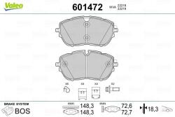 VALEO fékbetétkészlet, tárcsafék VALEO 601472 for PEUGEOT, CITROËN, OPEL, VAUXHALL, … (601472)